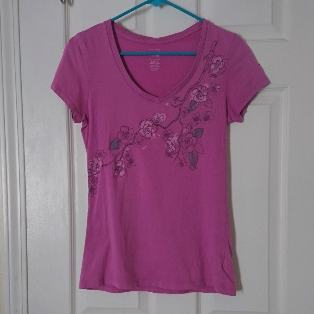 The North Face pink floral tshirt